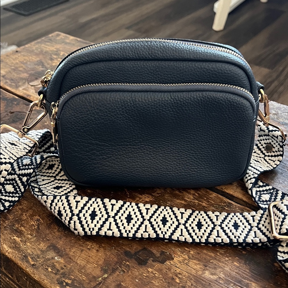 Pom Pom London Mayfair Bag Dark Blue